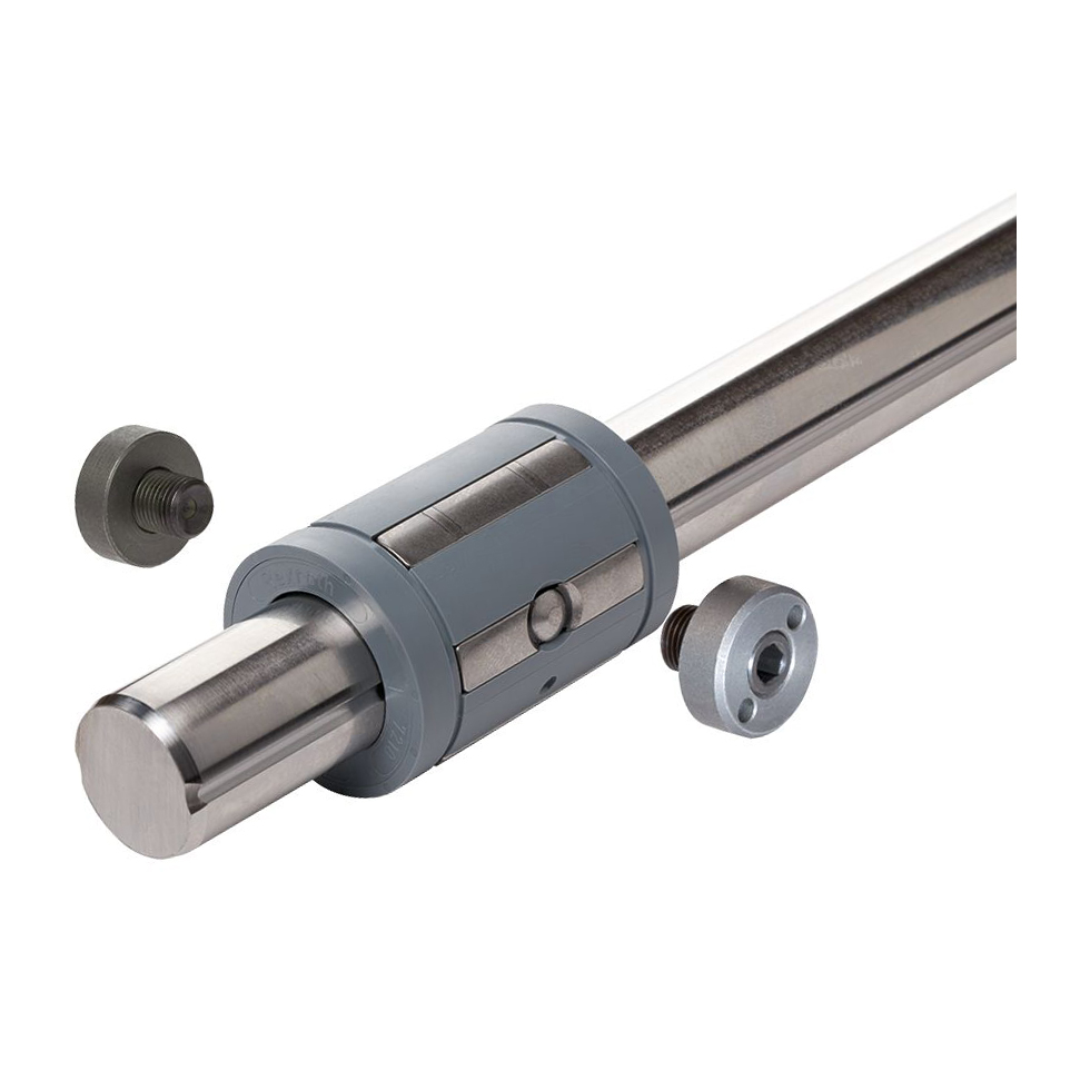 Round guide with linear bearing